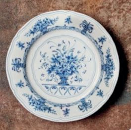 Noleggio Piatti Linea Blu flower a Milano Piatti Linea Blu flower